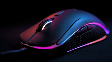 RGB Gaming Mouse with Neon Backlit Sleek Design