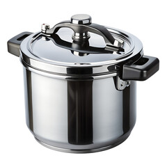 Cooking pressure cooker pot isolated on transparent background