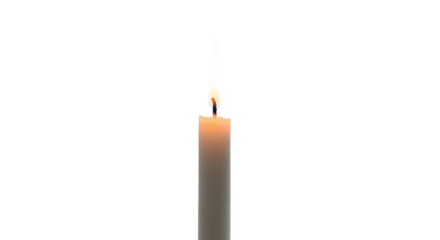 Flickering Flame Warm Candle Light on Black Serenity Remembrance Hope and Peaceful Ambiance on transparent background