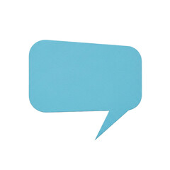 Fototapeta premium Sky Blue Message Bubble Speech Vector Communication Social Media Talk Balloon Cartoon Style on transparent background