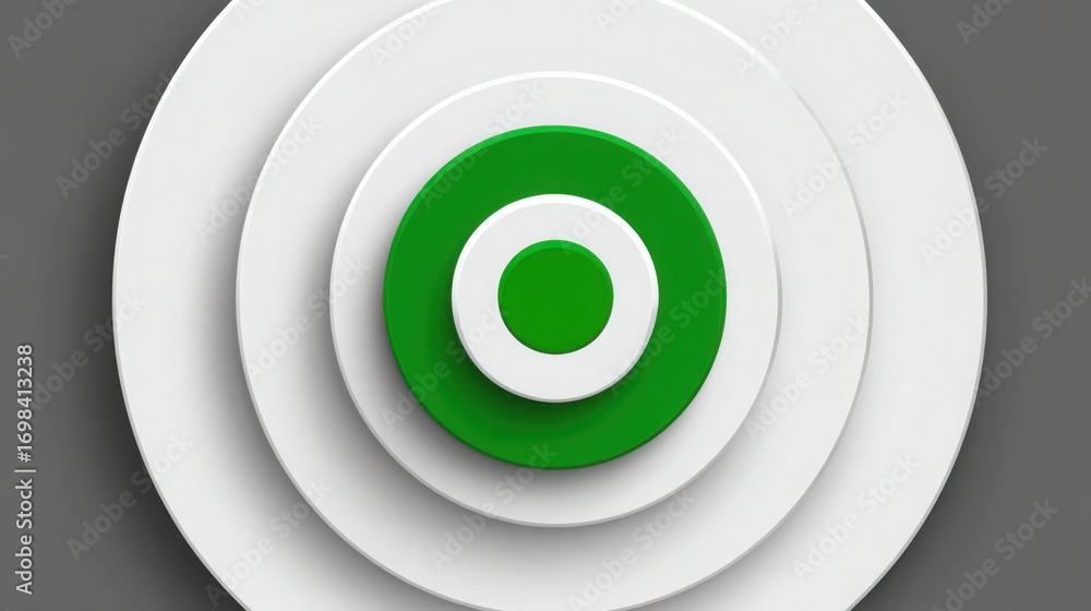 Poster simple yet striking green button placed on a clean white plate creating a minimalistic and contempor