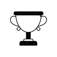 Winner trophy icon with white background vector stock illustration