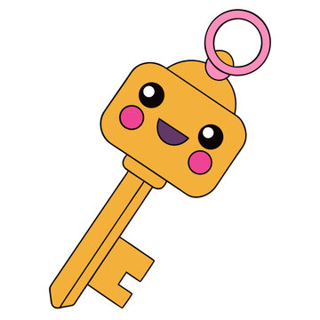vector illustration of a key