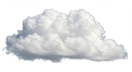 Fototapeta premium 白い背景に隔離されたふわふわの雲