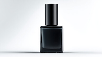 Sleek black bottle with matte cap, showcasing minimalist design that exudes luxury and sophistication. Perfect for high end cosmetic or fragrance products