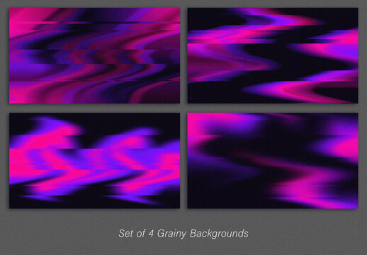 Grainy Backgrounds with Glitch Effect