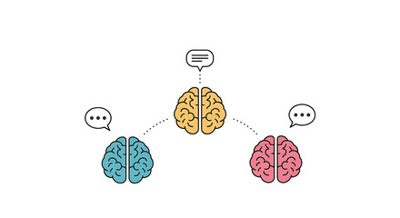 Visualizing the mind's journey connecting thoughts ideas and communication between people