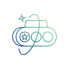 Jackpot icon with white background vector stock illustration