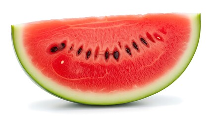 Juicy fresh watermelon slice isolated on for summer refreshment and healthy eating
