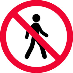 no walking