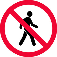 no walking