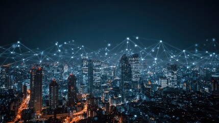 Obraz premium 5G, 6G, Big data wireless network, high speed internet, cloud computing or connect diagram technology, Data storage, service, synchronize, online, financial, Connectivity global, smart city, Gen AI