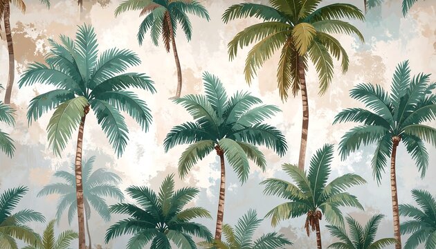 Tropical palm trees pattern (1)