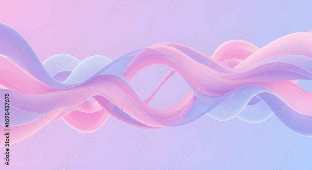 Poster pastel gradient background with abstract flowing shapes for modern design and wallpaper use case des