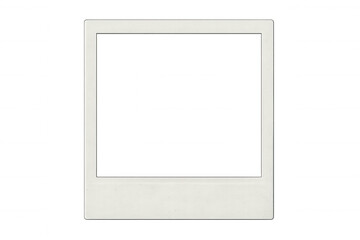 Vintage white instant photo frame featuring transparent background, evoking nostalgic memories with classic photography aesthetic