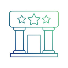 Casino entrance icon with white background vector stock illustration