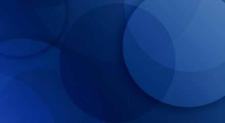 Blue circles abstract background design modern wallpaper simple dark blue color gradient graphic illustration background