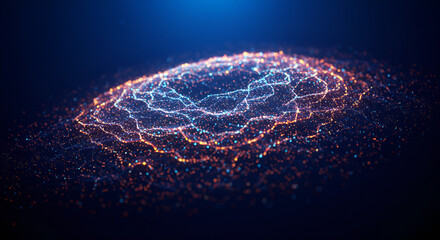 Abstract data visualization network connection digital technology and big data concept background background