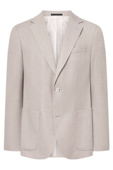 Beige linen blazer jacket elegant formal wear fashion apparel style