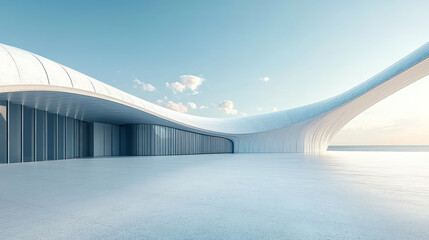 Modern abstract architectural space car advertising background