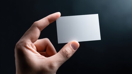 Pixel Perfect Image of Isolated Hand Holding Business Card Ultra high quality, smooth details, soft lighting, glowing realistic textures, 8K resolution