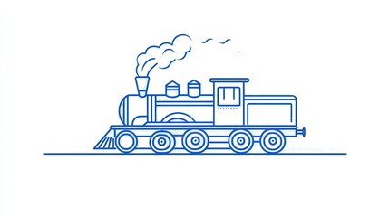 Simple line drawing of a steam locomotive