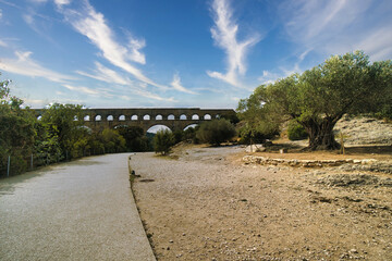 Pont du Gard, Roman aqueduct, River Gard, France