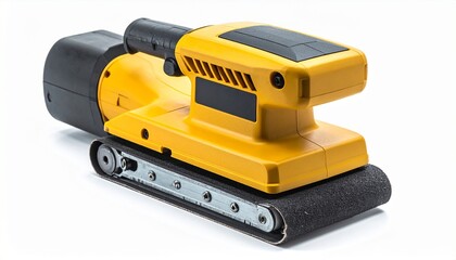 Fototapeta premium Professional electric sander with flat surface durable construction power tool isolated on white background 