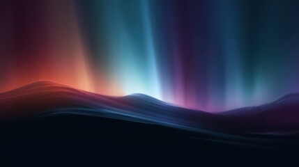 aurora borealis abstract grainy gradient landscape dark background banner poster
