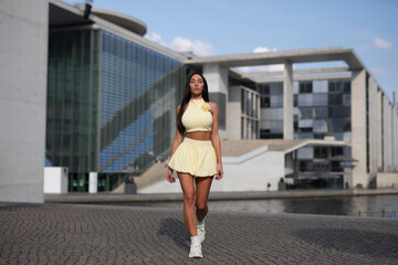 teacher businesswoman looking out street