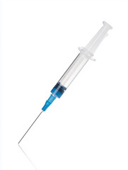 Fototapeta premium Disposable syringe with liquid on reflective surface