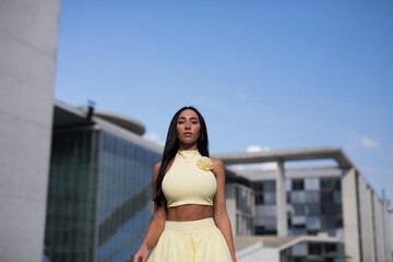 teacher businesswoman looking out window