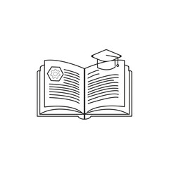 book,open,read modern flat icon for education knowledge design vector graphic for learning app