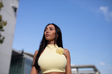 teacher businesswoman looking out window