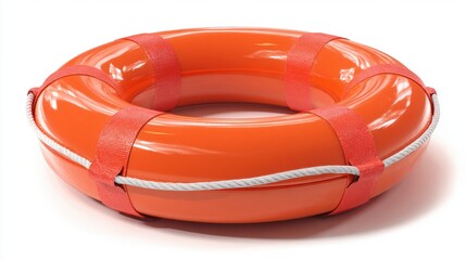 Life jacket and swim ring on white background 1