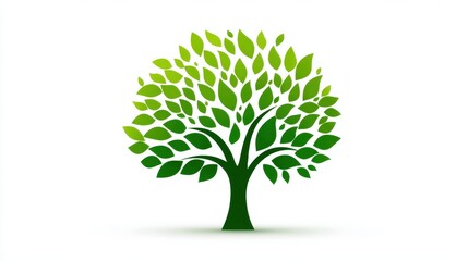 Simple Green Tree Illustration Nature Icon for Eco-Friendly Designs