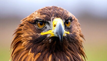 Intimate Portrait of Golden Eagle with Intense Gaze and Sharp Details