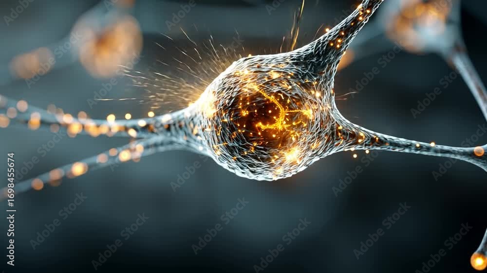 Aufkleber neural network's spark: a detailed 3d rendering highlights the intricacies of a neural network, capt
