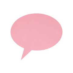 Pink Speech Bubble Message Icon Communication Balloon Dialogue Symbol Chat Conversation Social on transparent background
