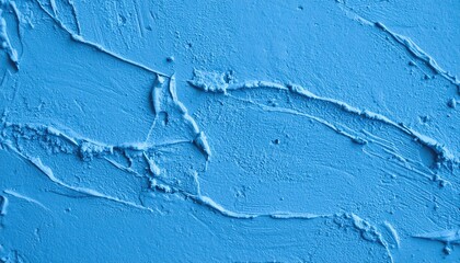 Blue Plaster Wall Texture with Trowel Marks