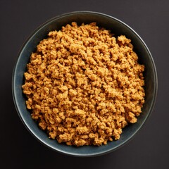 Textured vegetable protein, soy meat for a vegetarian diet