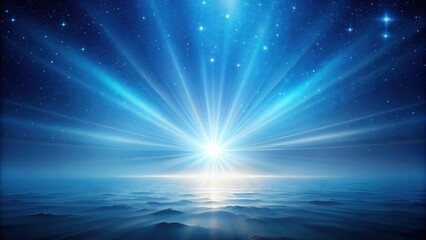 Obraz premium Celestial Radiance A Serene Vista of Starry Night Sky and Peaceful Ocean
