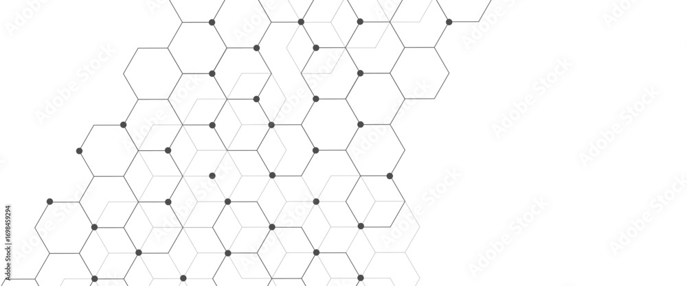 Poster vector abstract geometric technology hexagonal graphic design