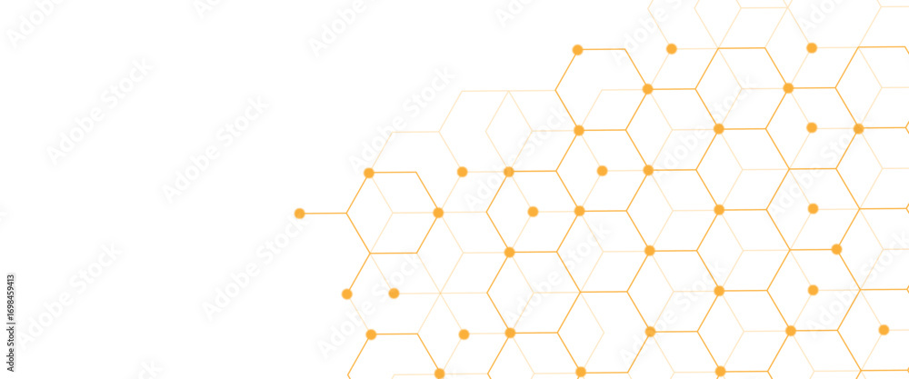 Poster vector abstract geometric technology hexagonal graphic design