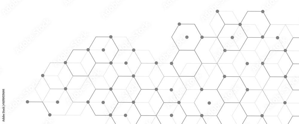 Poster vector abstract geometric technology hexagonal graphic design