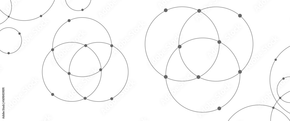 Poster vector abstract circles connection futuristic technology internet network