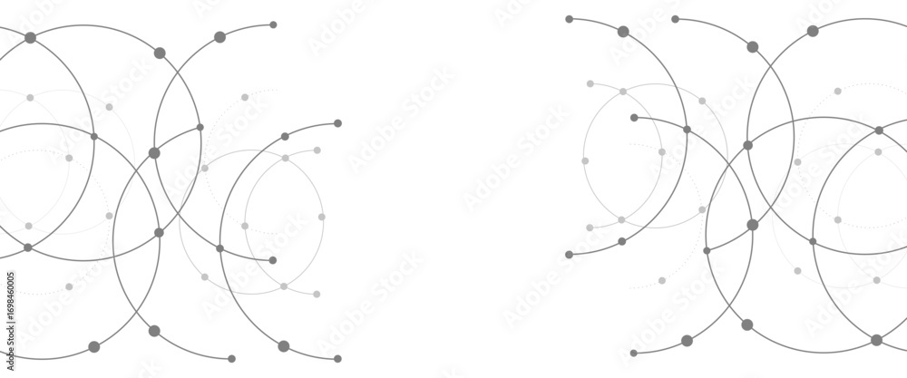 Poster vector abstract circles connection futuristic technology internet network