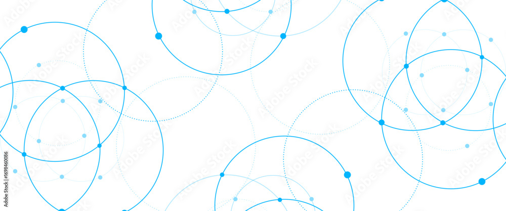Aufkleber vector abstract circles connection futuristic technology internet network