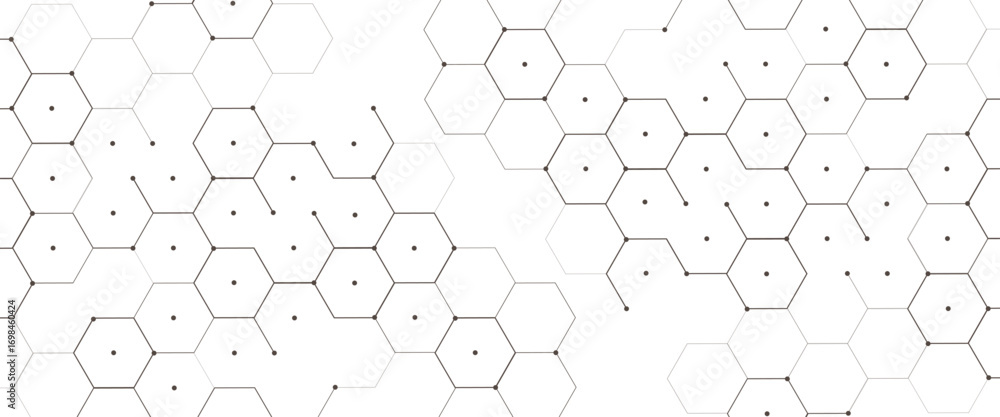Aufkleber vector digital geometric hexagonal science connection concept