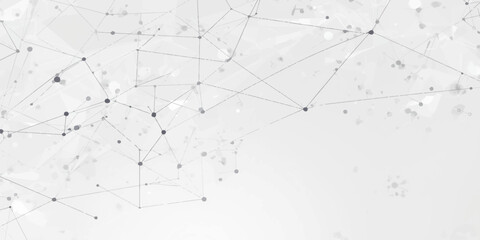 A futuristic visualization of a digital network, where countless nodes and connecting lines create a web of communication. Soft glowing points represent data hubs, while thin strands weave across a mi